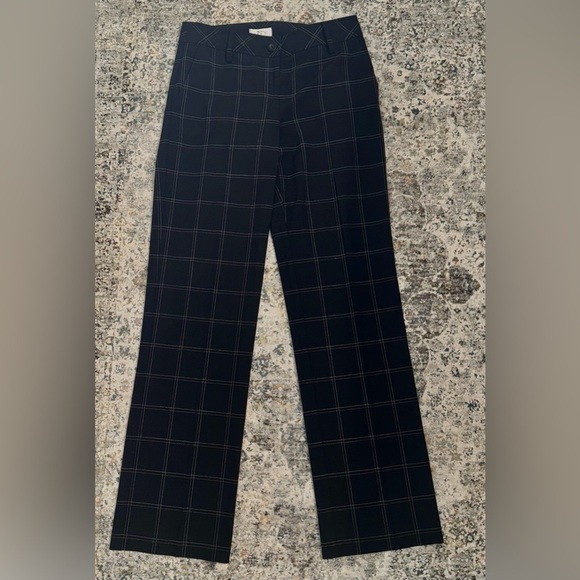 LOFT window pane black straight leg Trousers - Picture 8 of 9